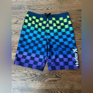Hurley Boys Swim Trunks Checkerboard Size 20/30 NWT